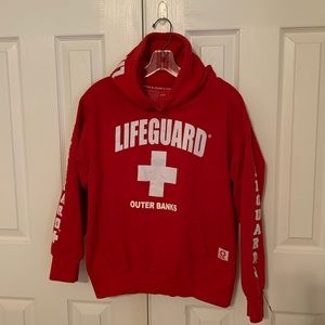 LIFEGUARD long sleeve red hoodie OBX